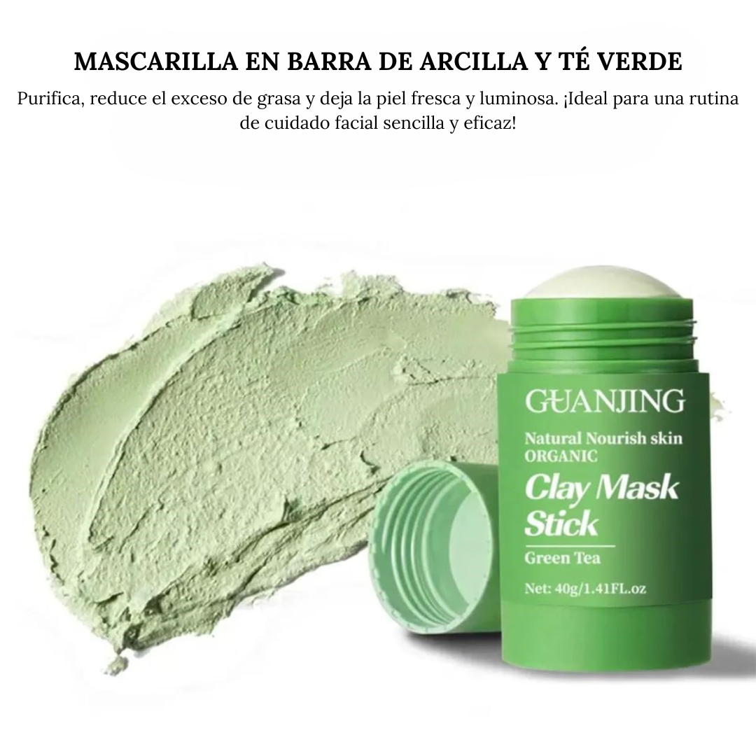 Mascarilla Facial de Té Verde – Limpieza Profunda y Piel Radiante