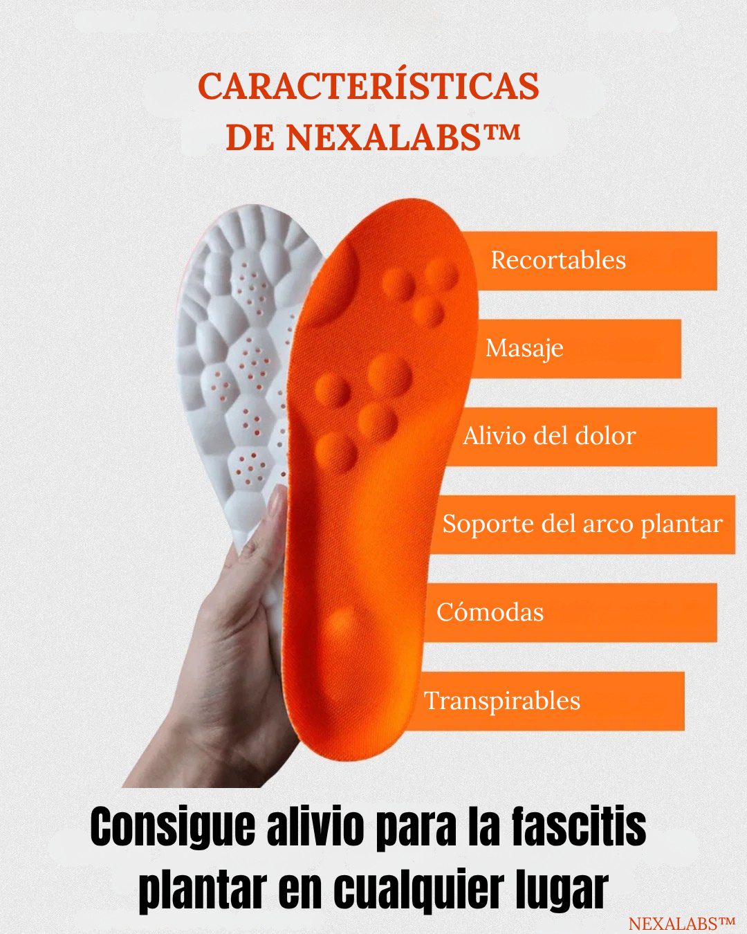 Plantillas NexaLabs™ – Dile adiós al dolor sin tratamientos caros